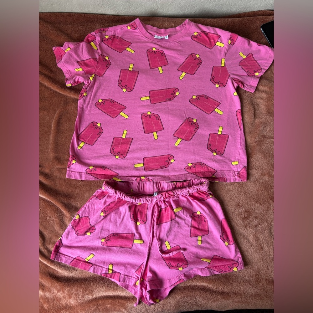 ASOS DESIGN Pink Popsicle Print Pajama Lounge Set - Picture 6 of 6